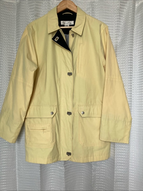 1 Madison Jackets & Blazers - Butter Yellow Utility Travel Jacket Cotton Women's Medium Preppy Equestrian